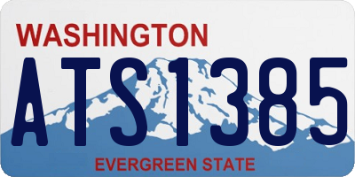 WA license plate ATS1385