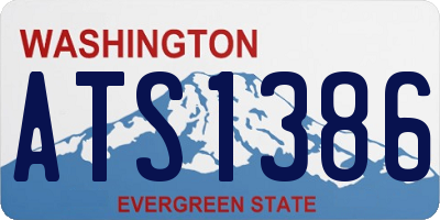 WA license plate ATS1386