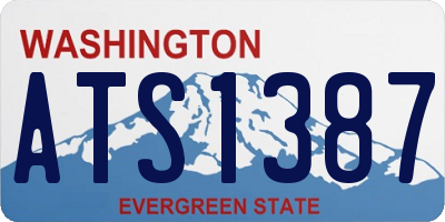 WA license plate ATS1387