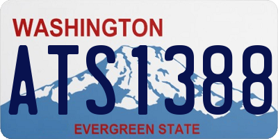 WA license plate ATS1388