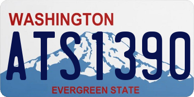 WA license plate ATS1390
