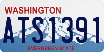 WA license plate ATS1391