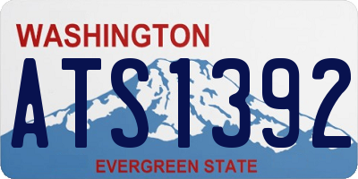 WA license plate ATS1392