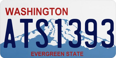 WA license plate ATS1393