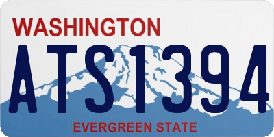 WA license plate ATS1394