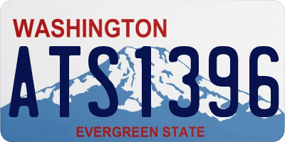 WA license plate ATS1396