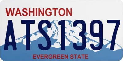 WA license plate ATS1397