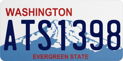 WA license plate ATS1398