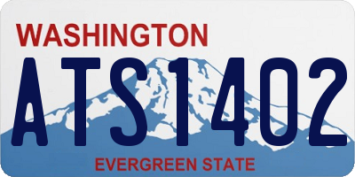 WA license plate ATS1402