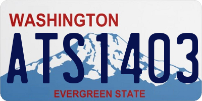 WA license plate ATS1403