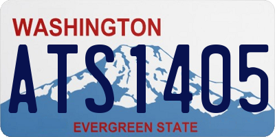 WA license plate ATS1405