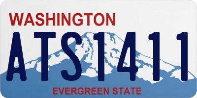 WA license plate ATS1411