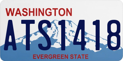 WA license plate ATS1418