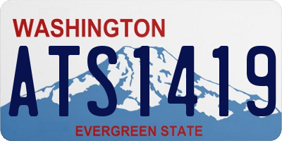 WA license plate ATS1419