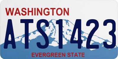 WA license plate ATS1423