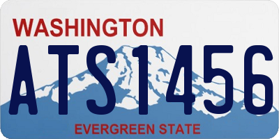 WA license plate ATS1456