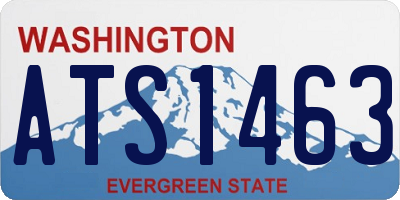 WA license plate ATS1463