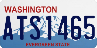 WA license plate ATS1465