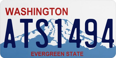 WA license plate ATS1494