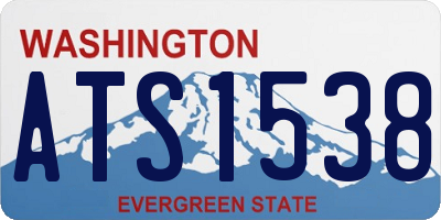 WA license plate ATS1538