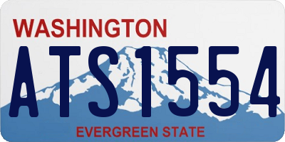 WA license plate ATS1554
