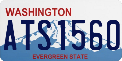 WA license plate ATS1560