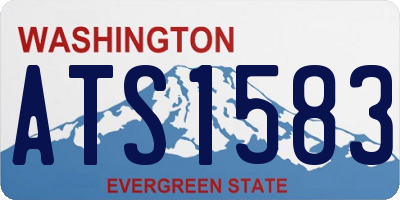WA license plate ATS1583