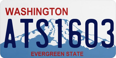 WA license plate ATS1603