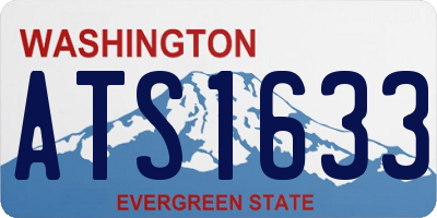WA license plate ATS1633