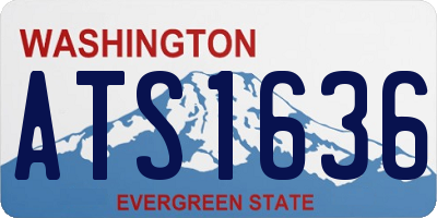 WA license plate ATS1636