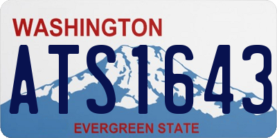 WA license plate ATS1643