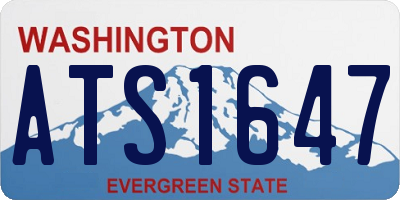WA license plate ATS1647