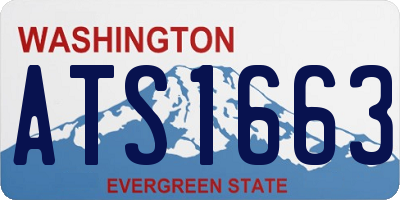 WA license plate ATS1663