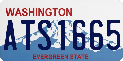 WA license plate ATS1665