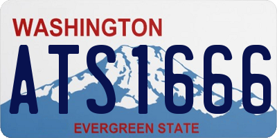 WA license plate ATS1666