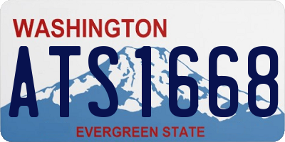 WA license plate ATS1668