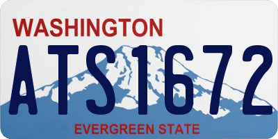 WA license plate ATS1672