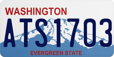 WA license plate ATS1703