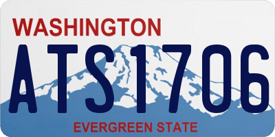 WA license plate ATS1706
