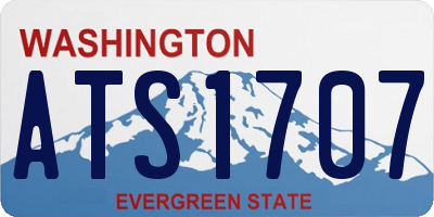 WA license plate ATS1707