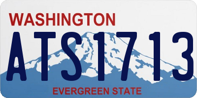 WA license plate ATS1713