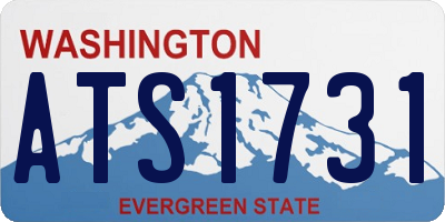 WA license plate ATS1731