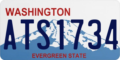 WA license plate ATS1734