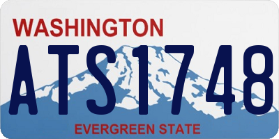 WA license plate ATS1748