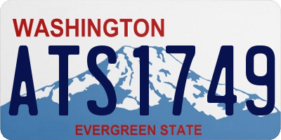 WA license plate ATS1749