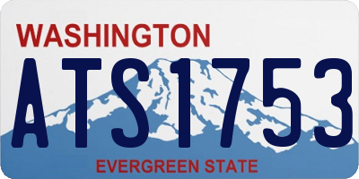 WA license plate ATS1753