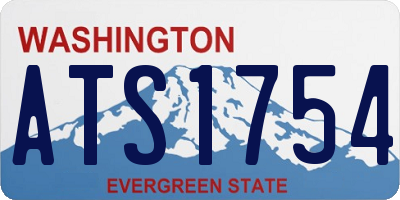 WA license plate ATS1754