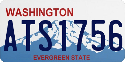 WA license plate ATS1756