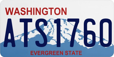 WA license plate ATS1760