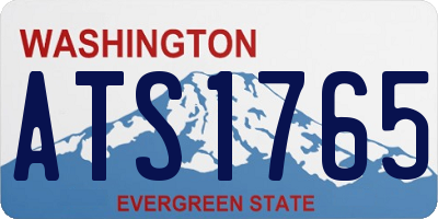 WA license plate ATS1765